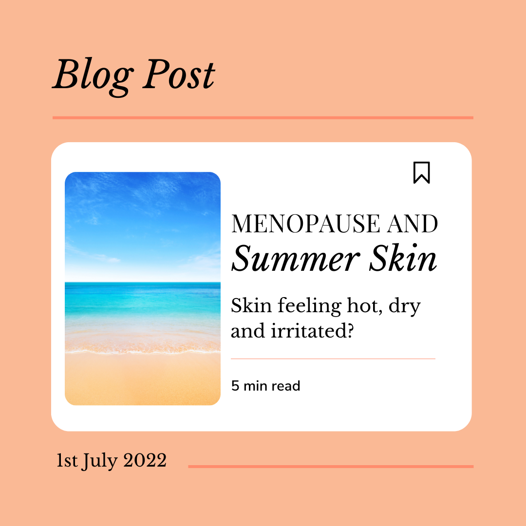 Living M Skincare for menopause and perimenopause. How summer sun can impact menopausal skin. 