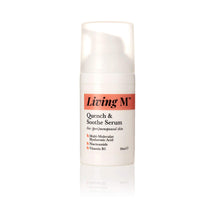 Load image into Gallery viewer, Living M skincare for menopause and perimenopause. Quench and Soothe Serum. Hyaluronic acid. Niacinamide.
